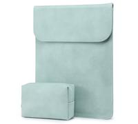 HYZUO 13,3-14 Zoll Laptophülle Tasche für MacBook Pro 14 M5/M4/M3/M2/M1 Pro/Max A3426 A3427 2026-2021, 13,3" MacBook Air/Pro, 13,5-13,8 Surface Laptop, HP Envy 13, Kunstwildleder, Mintgrün
