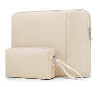 HYZUO 14-15 Zoll Laptop Hülle Tasche Set für MacBook Air 15 M5 A3448 M4 M3 M2 2026-2023, MacBook Pro 15, 15" Surface Laptop, XPS 15 Plus, Schutzhülle für 14" Dell HP Lenovo Asus Huawei, Sand