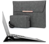 HYZUO 15-16 Zoll Laptophülle Laptop Hülle Tasche mit Ständer für MacBook Pro 16 M5/M4/M3/M2/M1 Pro/Max A3428 A3429 2026-2019, MacBook Pro 15 2015-2012, XPS 15, HP Envy 15,6, Weltraum Grau(Smiley)