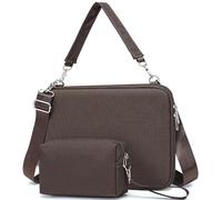 HYZUO 17-17,3 Zoll Hartschalen Laptophülle für HP Envy/OMEN 17, LenovoThinkPad P16, ASUS ZenBook Pro/VivoBook Pro 17, Dell Alienware M17, LG gram 17, Razer Blade 17, Kaffee Braun