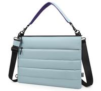 HYZUO Puffy Laptoptasche für 13,3-14 Zoll MacBook Pro Air, Aschblau | für MacBook Pro 14 M5-M1 A3426 A3427, MacBook Pro/Air 13, 13" 13,3" Dell/HP/Lenovo/Asus/Acer/Samsung, Frauen Handtasche