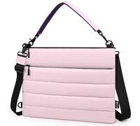 HYZUO Puffy Laptoptasche für 13,3-14 Zoll MacBook Pro Air, Blassrosa | für MacBook Pro 14 M5-M1 A3426 A3427, MacBook Pro/Air 13, 13" 13,3" Dell/HP/Lenovo/Asus/Acer/Samsung, Frauen Handtasche