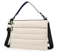 HYZUO Puffy Laptoptasche für 15-16 Zoll MacBook Pro Air M5, Beige | für MacBook Pro 16 M5-M1 A3428 A3429, MacBook Pro/Air 15, 15" 15,6" Dell/HP/Lenovo/Asus/Acer/Samsung, Frauen Handtasche