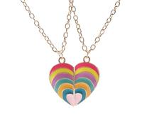 HZAOPZE 2 Stück Freundschafts-Anhänger-Halsketten-Set Best Friends-Kette, BFF-Halskette, Herz Freundschaftskette für 2 Mädchen, Geburtstagsgeschenk für beste