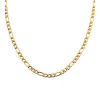 HZMAN 14K Gold Plattierte Figaro Kette für Herren Damen 3mm/5mm/7mm Edelstahl Halskette 16-30 Zoll Schmuck Geschenk (Gold,5mm,16in)