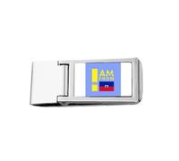 I Am from Haiti Art Deco Fashion Slim Money Clip Stainless Holder Pocket Wallet