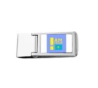 I Am from Kasakstan Art Deco Fashion Slim Money Clip Stainless Holder Pocket Wallet