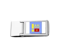 I Am from Montenegro Art Deco Fashion Slim Money Clip Stainless Holder Pocket Wallet