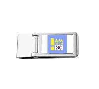 I Am from South Korea Art Deco Fashion Slim Money Clip Stainless Holder Pocket Wallet