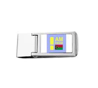 I Am from Vanuatu Art Deco Fashion Slim Money Clip Stainless Holder Pocket Wallet