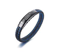 I CAN DO ALL THINGS THROUGH CHRIST WHO STRENGTHENS ME. PHLIPPIANS 4:13 Bibelvers Inspirierende christliche Zitate Lederarmband Schrift Armband für Männer Junge Religiöses Geschenk