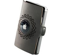 I-CLIP Edelstahl für Apple AirTag mit austauschbarer Geldklammer - Portemonnaie - Slim Wallet - Geldbörse kompatibel für Apple AirTag - Stahl satiniert Urban Grau
