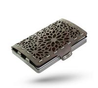 I-CLIP Original Geldbörse mit Münzfach - Leder Portemonnaie - Damen - Kreditkartenetui mit Geldklammer - hochwertiger Geldbeutel - Slim Wallet - Lei