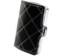 I-Clip Titanium Ultraleichtes Premium-Kreditkartenetui mit austauschbarem Geldclip, langlebiges Titan-Kartenetui, Geldbörse, poliertes Titan RS Sleek, Schwarz/Weiß