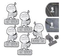 I Hate Everyone Funny Brooch, Funny Middle Finger Pin, Cute Cartoon Words Enamel Badge, Interactive Mood Expressing Enamel Pin Brooch, Funny Pins Gag Gift for Women Men, Metall, Kein Edelstein