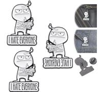 I Hate Everyone Funny Brooch, Funny Middle Finger Pin, Cute Cartoon Words Enamel Badge, Interactive Mood Expressing Enamel Pin Brooch, Funny Pins Gag Gift for Women Men, Metall, Kein Edelstein