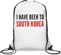 I Have Been To South Korea Gym Sack Casual Drawstring Bag White