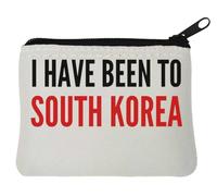 I Have Been to South Korea Neopren-Münzgeldbörse, 10 x 11 cm, Weiß
