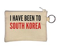 I Have Been to South Korea Schlüsselanhänger Münzbörse Beige
