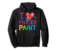 I Heart Love to Fingerpaint I'm Paint für Kinder zum Valentinstag, niedlich Pullover Hoodie
