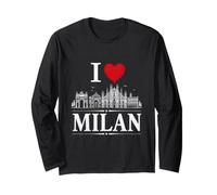 I Heart Milan I Love Milan Souvenir Langarmshirt