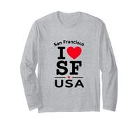 I Heart San Francisco, San Francisco USA Californ Graphic Langarmshirt