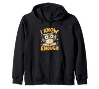 I Know Enough Eule Wissen Buch Spruch Nerd Kapuzenjacke