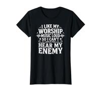 I Like My Worship Music Loud So I Can't Hear My Enemy Preisgünstiges Grafik-T-Shirt