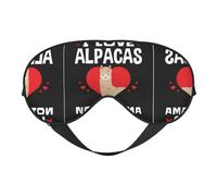 I Love Alpacas doppelseitige weiche Verdunkelungs-Augenmaske, Entspannung, Nulldruck, Nachtschlaf-Augenmaske