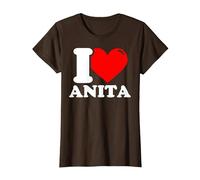 I Love Anita T-Shirt, Damen, Braun, XS