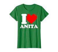 I Love Anita T-Shirt, Damen, Dunkelgrün, M