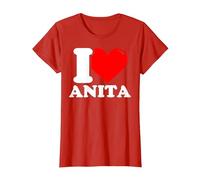 I Love Anita T-Shirt, Damen, Rot, S