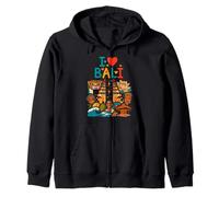 I Love Bali Indonesien Reisekultur Souvenir Kapuzenjacke