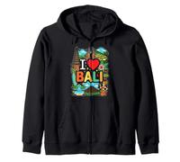 I Love Bali Indonesien Reisekultur Souvenir Kapuzenjacke
