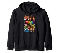 I Love Bali Indonesien Reisekultur Souvenir Kapuzenjacke