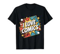 I Love Comics Pop Art Style Comic Buch Preisgünstiges Grafik-T-Shirt