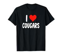 I Love Cougars - Lustig - Freundin Frau Puma Ältere Frau T-Shirt