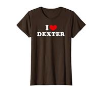 I Love Dexter, Ich Liebe Dexter T-Shirt, Damen, Braun, XXL