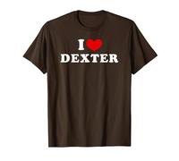 I Love Dexter, Ich Liebe Dexter T-Shirt, Herren, Braun, XXL