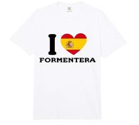 I Love Formentera Ibiza Herz Spanien Flagge Comfort Colors Adult Heavyweight T-Shirt