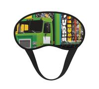 I Love Garbage Trucks Schlafmaske für Damen und Herren, weiche und bequeme Schlafmaske, Verdunkelung, Augenabdeckung für Reisen, Yoga, Nickerchen, Schichtarbeit
