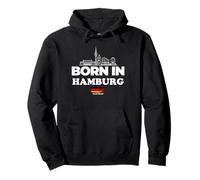 I Love Hamburg, Born in Hamburg Germany, Hamburg Skyline Pullover Hoodie