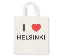 I Love Helsinki - Baumwoll-Tragetasche, beige, Einheitsgröße