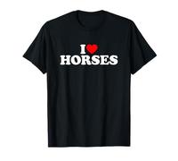I Love Horses T-Shirt I Heart Horses Shirt Horses Lover T-Shirt