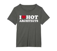 I Love Hot Architects Architekt T-Shirt, Damen Große Größen, Anthrazit, 4X