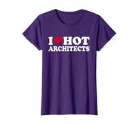 I Love Hot Architects Architekt T-Shirt, Damen, Violett, XXL