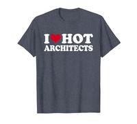 I Love Hot Architects Architekt T-Shirt, Herren, Blau Meliert, M