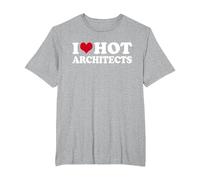 I Love Hot Architects Architekt T-Shirt, Herren Große Größen, Grau Meliert, 6X Tall
