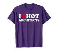 I Love Hot Architects Architekt T-Shirt, Herren, Violett, 3XL