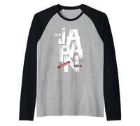 I Love Japan, Retro Vintage Japan Illustration Fashion Raglan